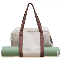 Husa Saltea Yoga din Juta - Yogistar - Tot intr-unul - Crem si Maro - Pentru orice marime de saltea