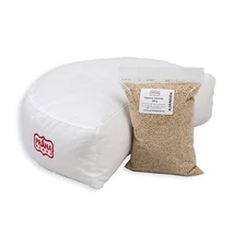 Perna Yoga semiluna pentru meditatii cu mei Prana 36x23x12cm  + umplutura cadou 100g