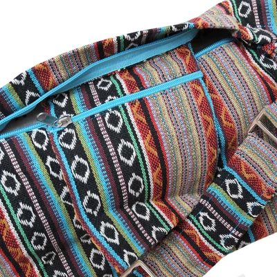 Husa Saltea Yoga Basic Art Collection – bumbac - Inca/Petrol - pentru saltele de 72cm latime