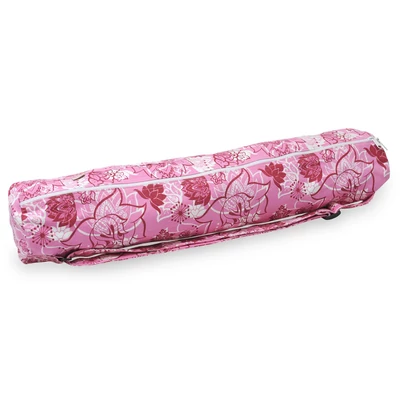 Husa Saltea Yoga Basic Art Collection – bumbac - Lotus Rosu-Roz - pentru saltele de 65 cm latime