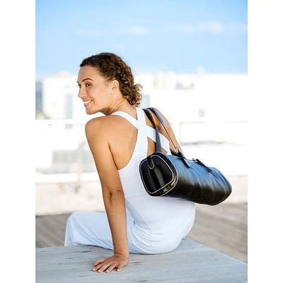 Husa Saltea Yoga Fashion neagra - pentru saltele de 62 cm latime
