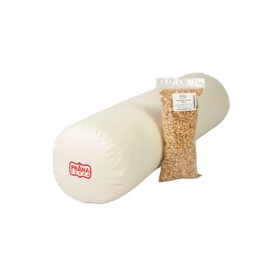 Perna cilindrica bolster Prana cu alac 50x15cm + umplutura cadou 100g 
