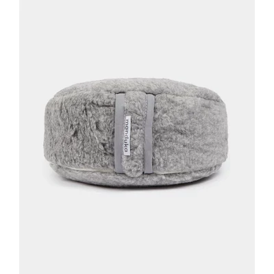 Perna rotunda cu hrisca din lana pentru meditatie Manduka - Gri - 38cm x 13cm