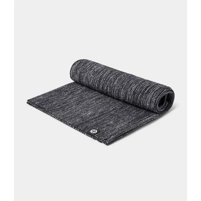Covor Yoga din bumbac Manduka Shala - Black Heather - 180cm x 70cm