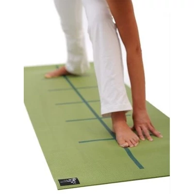 Saltea Yoga Plus cu marcaje Kiwi - Yogistar - 195x61x0.5cm