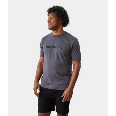 Tricou Vinyasa Manduka de Yoga - Jet Black Heather