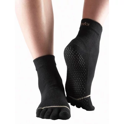 Sosete Yoga medii cu degete Negru - Toesox