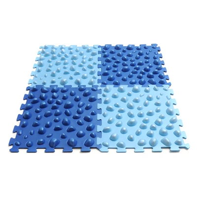 Placa modulara pentru masajul talpilor - Yogistar - Albastru - 4 bucati - 119cm x 32cm